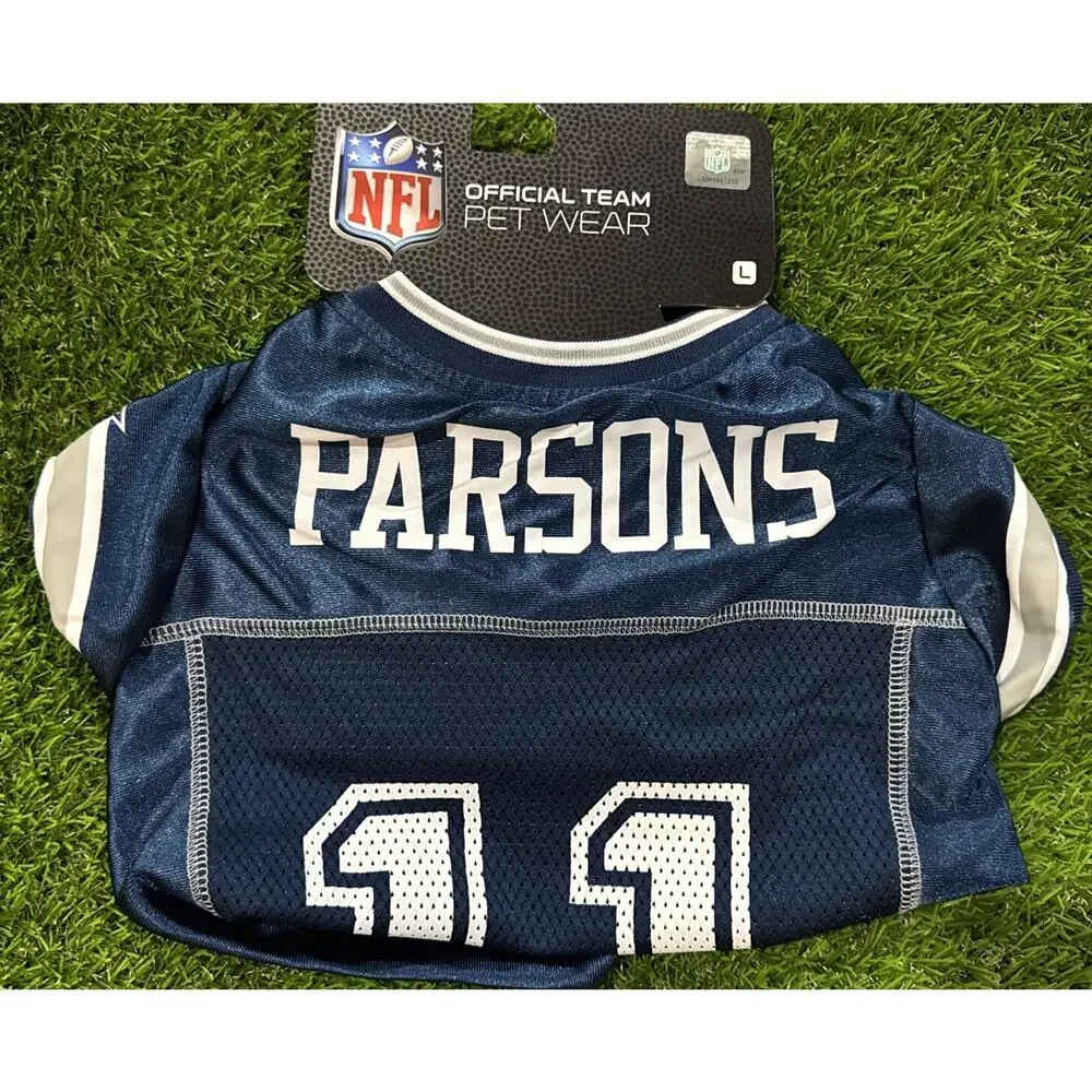 Dallas Cowboys Pet Wear #11 Micah Parsons Jersey Size Large